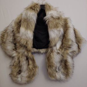 Caracilia Luxury Faux Fur Wrap Shawl Stole Large